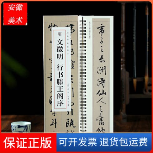 【保正版】经典碑帖临摹卡 明 文徵明 行书滕王阁序洪亮安徽美术出版社9787539899329
