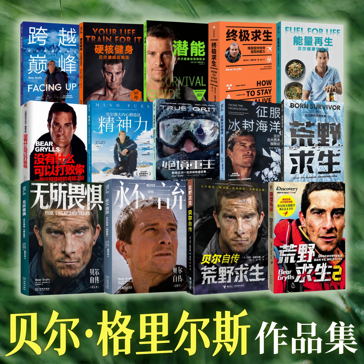 贝尔格里尔斯自传纪实向作品合集全14册】荒野求生 贝尔自传+没有什么可以打败你+无所畏惧+永不言弃+能量再生+精神力+绝境重生