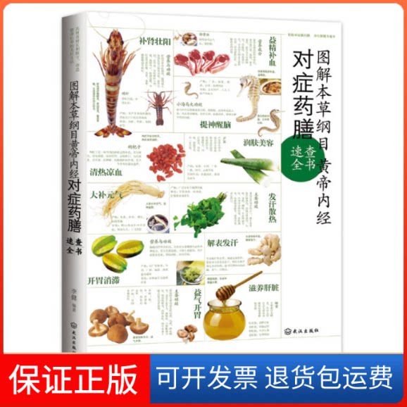 【保正版】图解本草纲目黄帝内经对症药膳李健武汉出版社9787543053915