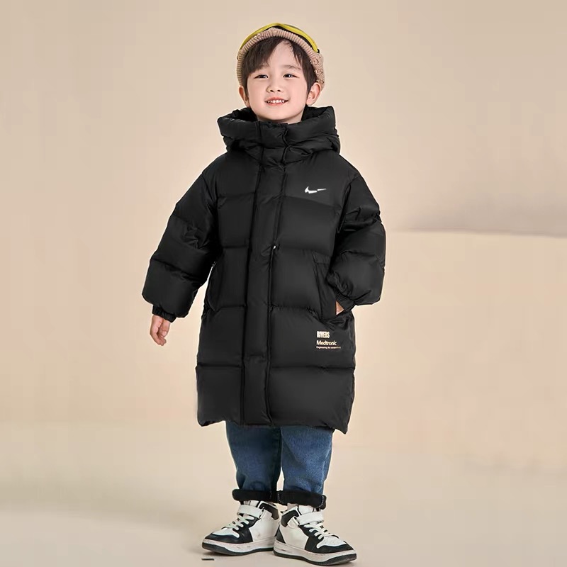正品NK女童黑金羽绒棉服秋冬季2025新款洋气男宝宝中长款儿童外套