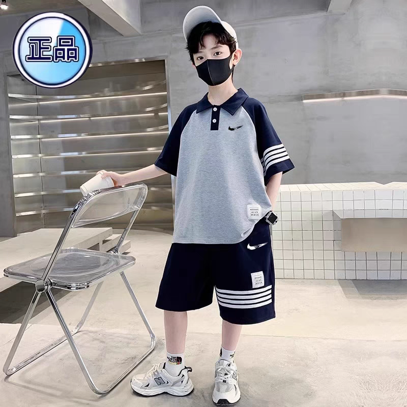 正品NK男童夏款套装Polo衫2025新款儿童夏装酷帅男孩夏季时髦童装