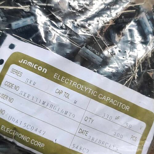 议价台产凯美50v330uf 直插软脚铝电解电容 33可维修