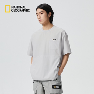 国家地理男女同款 宽松版 型T恤夏季 户外弹力短袖