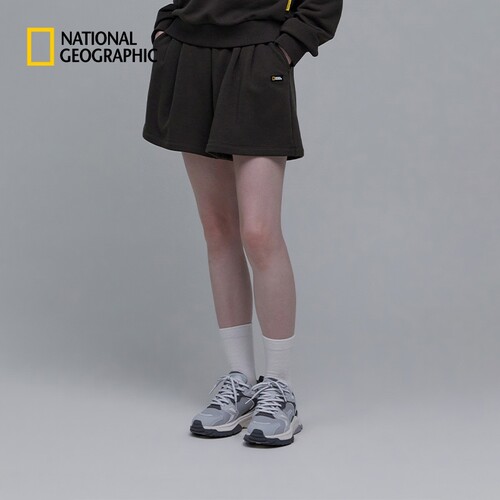 国家地理女款户外运动休闲新高腰短裤基础简约短卫裤训练短裤