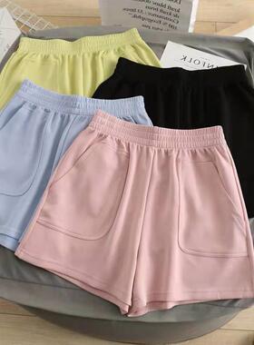 loose sports pure shorts trendy waist pants casual wide