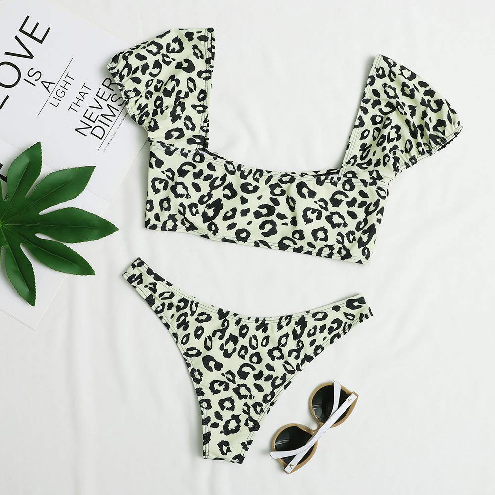 Swimsuit bikini short sleeve split swimsuit women swimwear