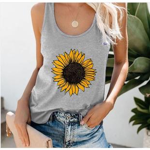 Sunflower Ladies Tops Round Womens Vest Neck Shirt