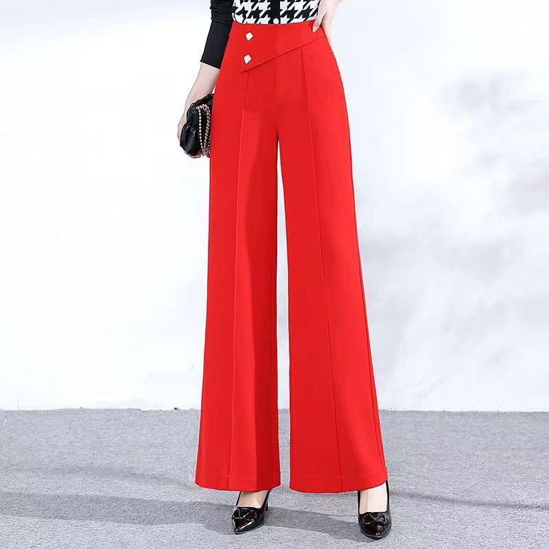 trousers pants wide color pants drape waist formal suit