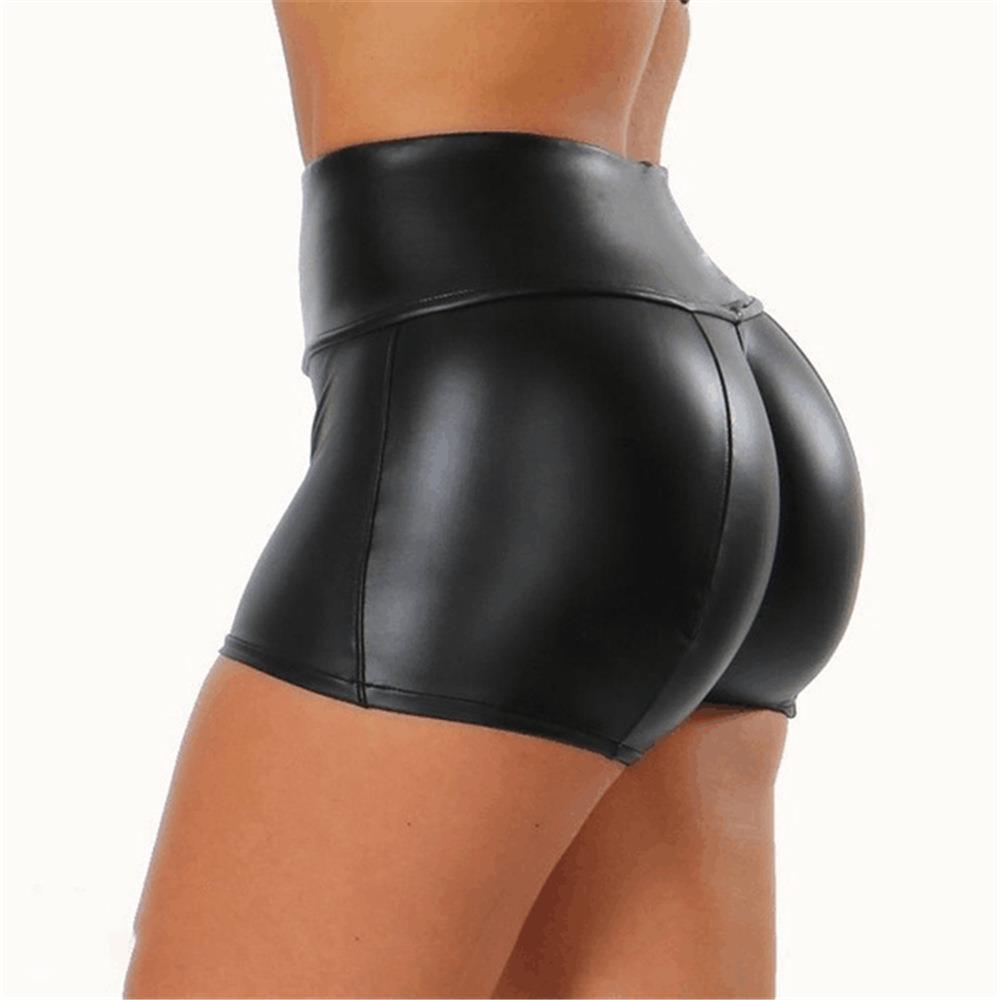 Sexy leather shorts women nightclub shorts leather pants