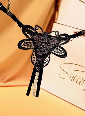 See-through women adjustable massage sexy panties for pearl