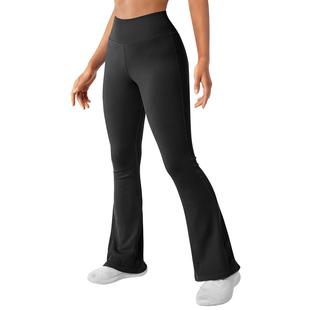 pants sports yoga threaded wear wide running leg