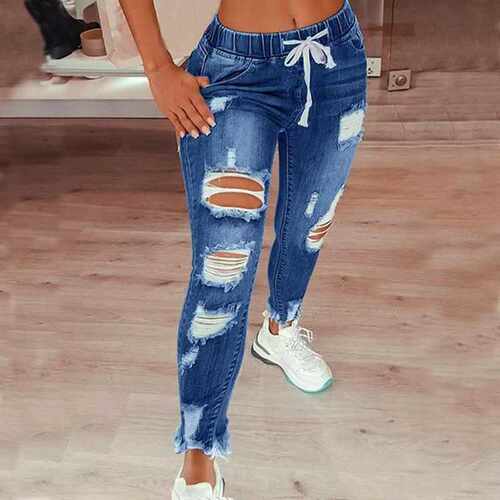 Ladies trousers plus size Jeans 2022Fashion Women pants 5XL