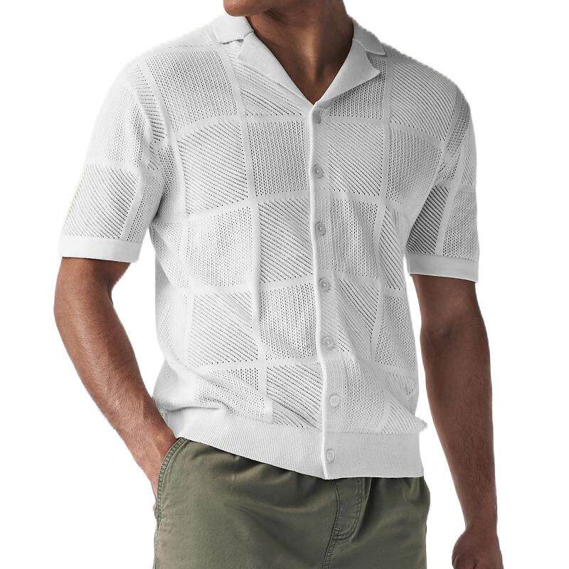 knitwear collar lepal cardigans beach mens shirt white