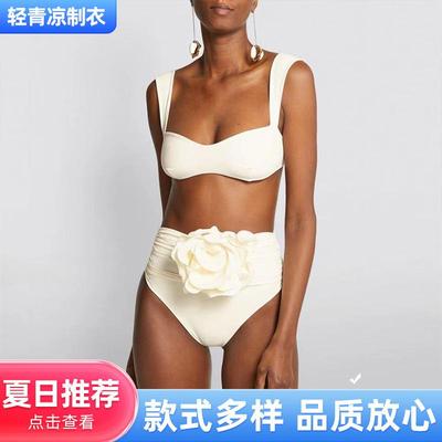 women d flolar bandeau one piece swimsuit pink flower