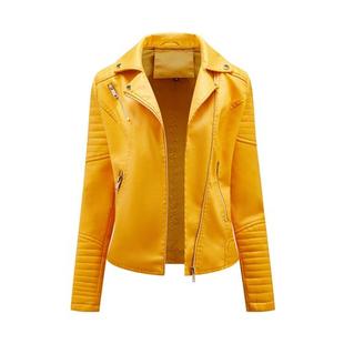 oblique women womens slim coat fit motorcycle zipper lapel