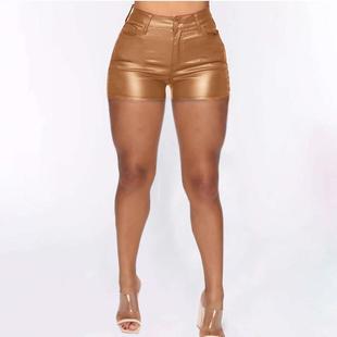 sexy Leather high fashionable womens casual shorts pants