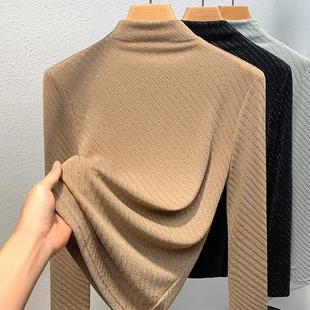 tops slim korean solid bottoming tshirt ladies casual