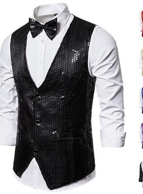 vest studio emcee host clothing mens nightclub jacket dress
