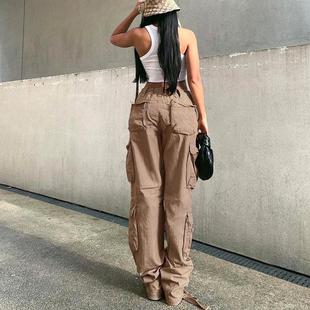 women for jeans daddy leg wide loose waist high trousers