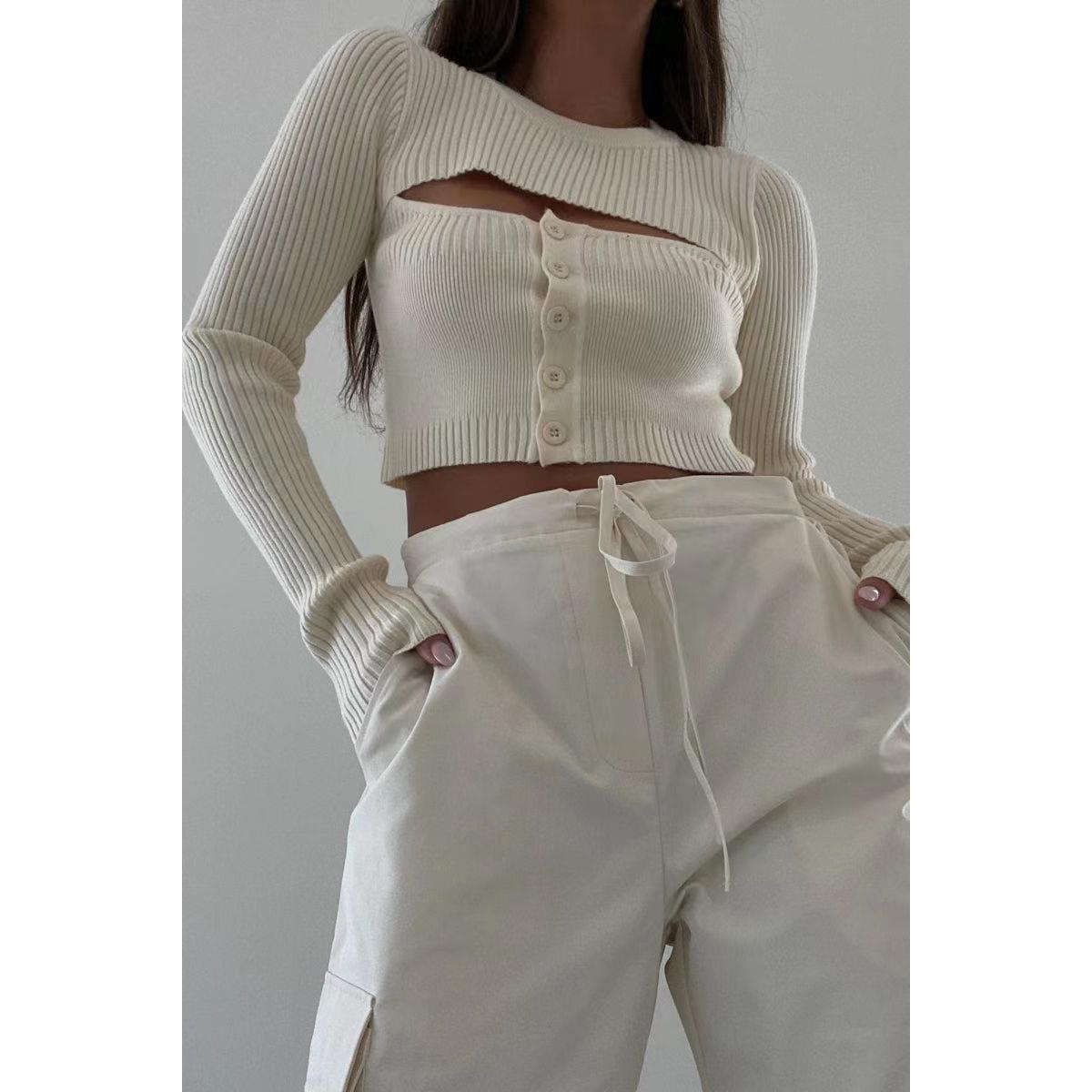 overalls waist trousers pocket three-dimensional mid-rise