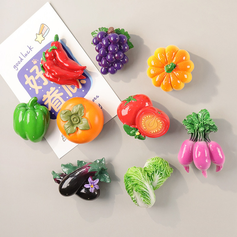 冰箱贴仿真蔬菜水果冰箱贴磁贴3d立体创意磁力装饰贴早教款吸铁石,家居饰品,冰箱贴,淘宝优惠券,粉丝福利购,淘宝优惠卷