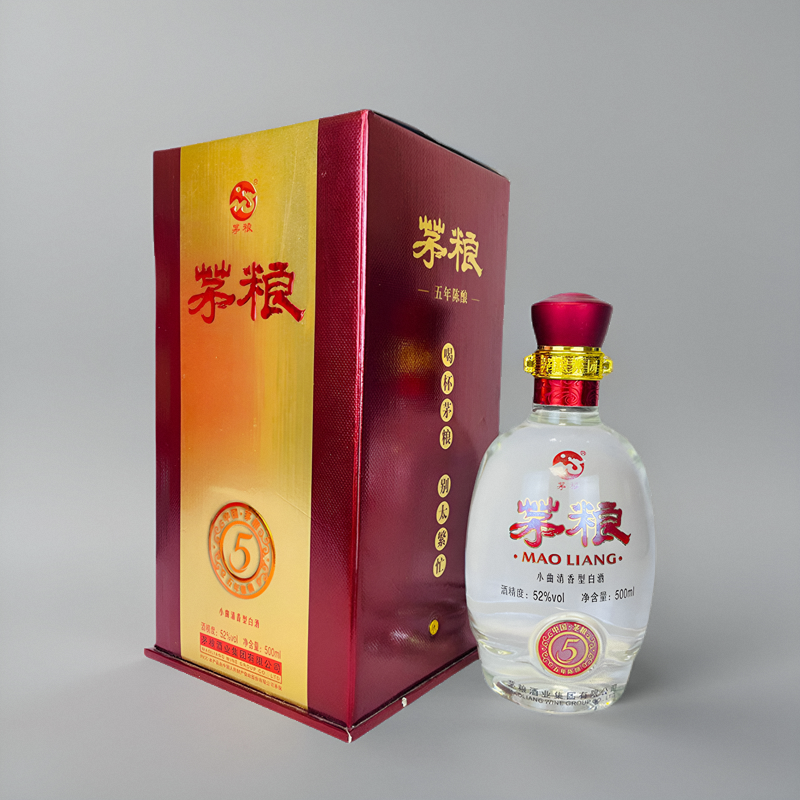 云南特产酒茅粮酒5年陈酿500ml小曲清香型純粮酿造52度包邮