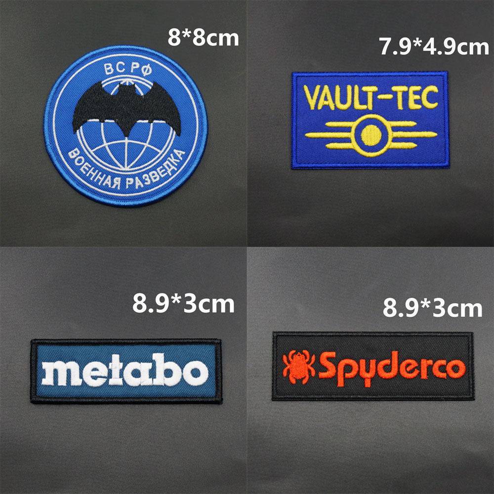 世界知名制造商徽章魔术贴章 衣服背包装饰刺绣布贴缝制自粘款