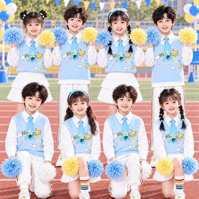小学生运动会服装啦啦队表演服儿童合唱演出服幼儿园春秋班服套装