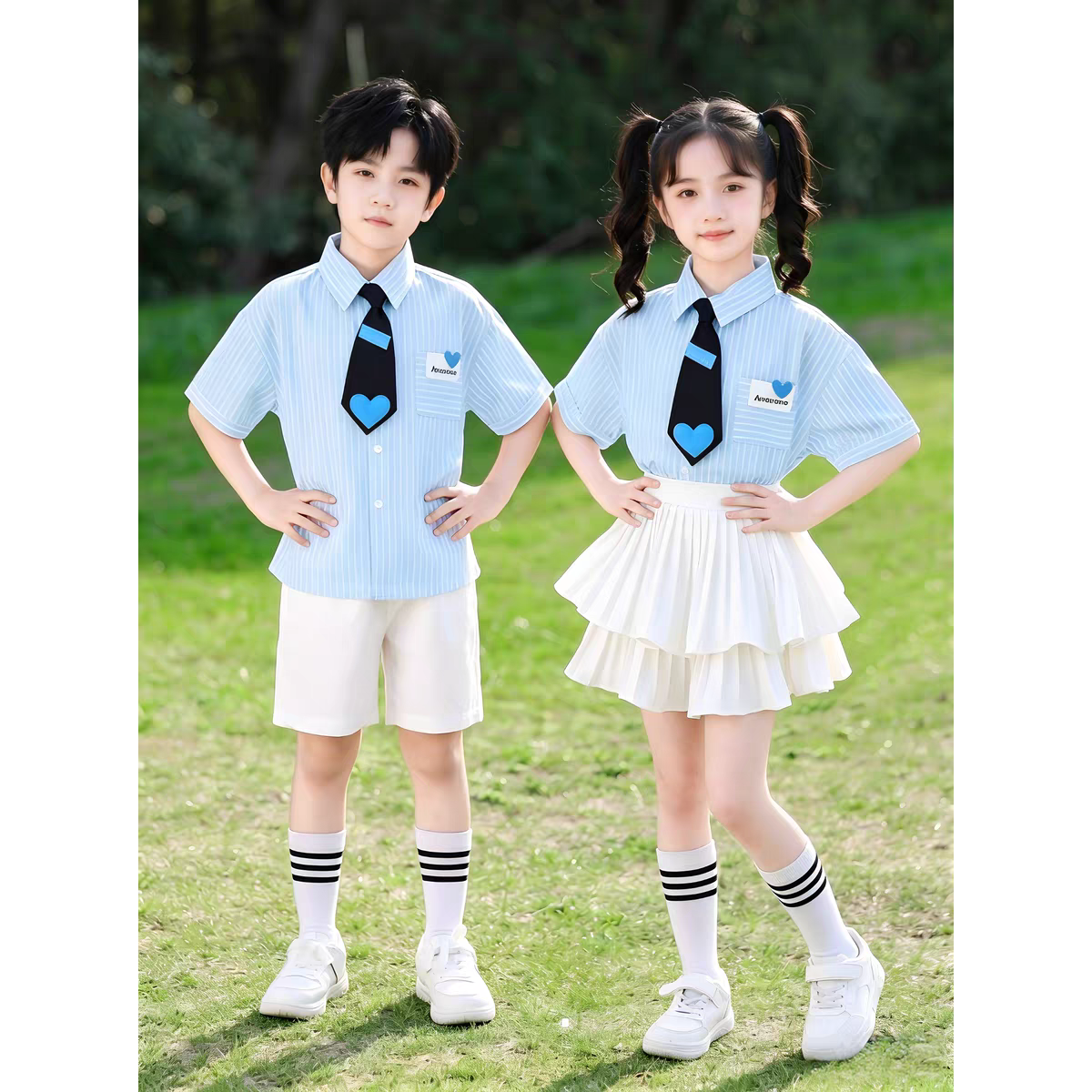 小学生运动会拉拉队舞蹈六一儿童演出服幼儿园毕业照合唱表演班服