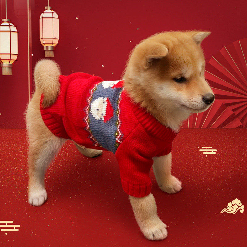 狗狗衣服小狗冬天秋冬宠物豆柴圣诞冬款泰迪冬季幼犬柴犬保暖毛衣
