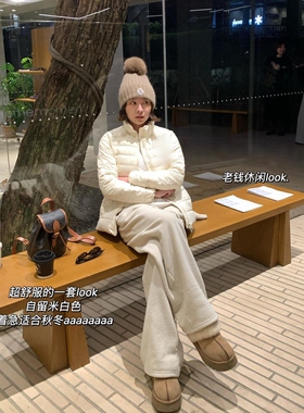 FAFA PRETTY 老钱风美式防风防水排骨棉马甲棉服新色奶呼呼