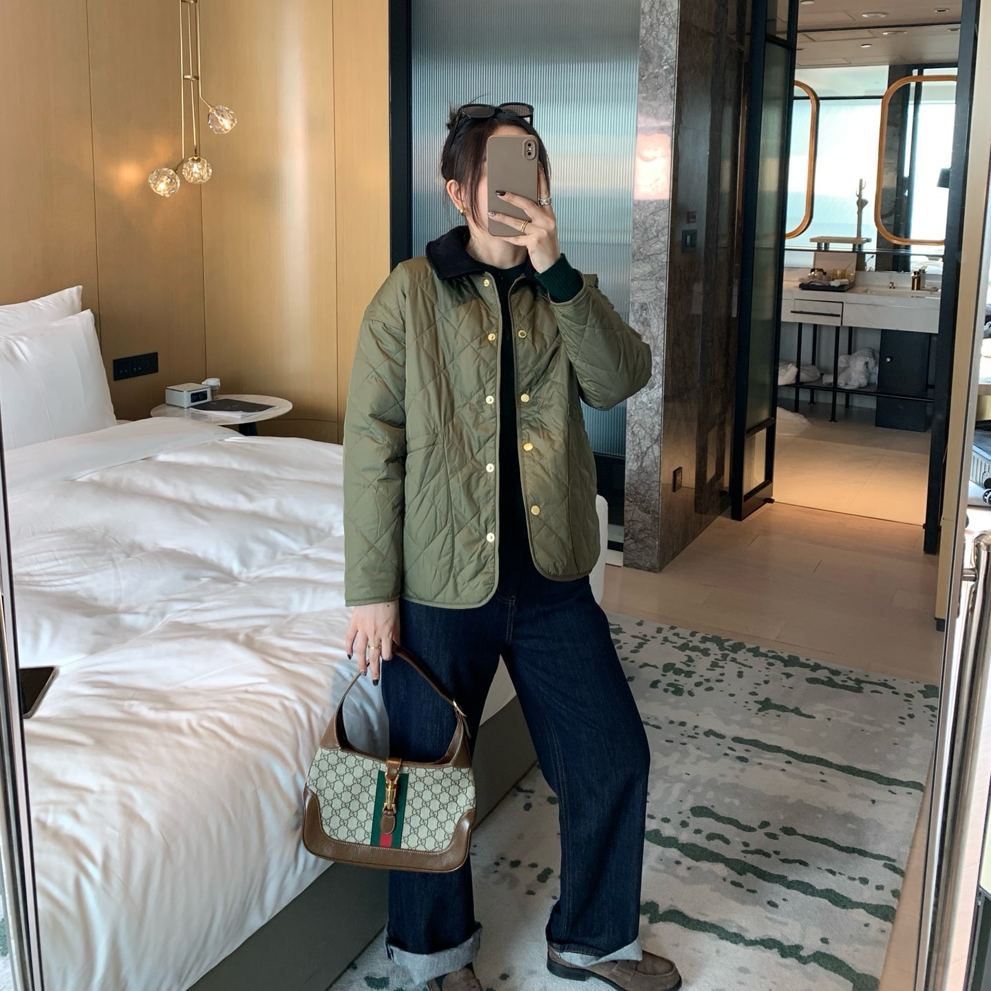 复古风~FAFAPRETTY复古菱格棉服