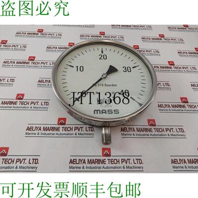 供应波登 SS 316 压力表 0 – 40 KgCm2 7J-2974