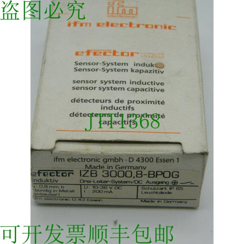 原装供应1x IFM 执行器 IZB 3000.8-BP0G 10-36VDC 200MA