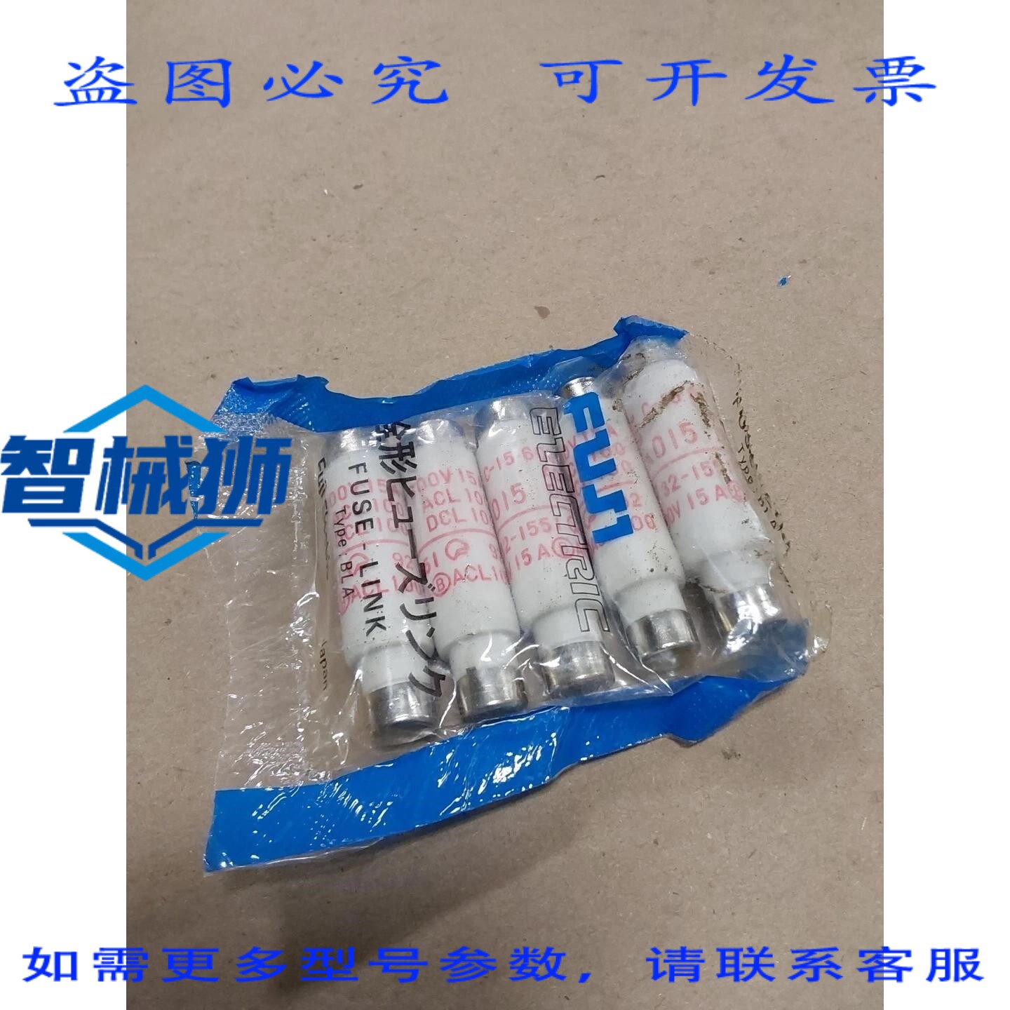 原装供应 BLA015陶瓷瓶式保险丝 15A 300V 5个装