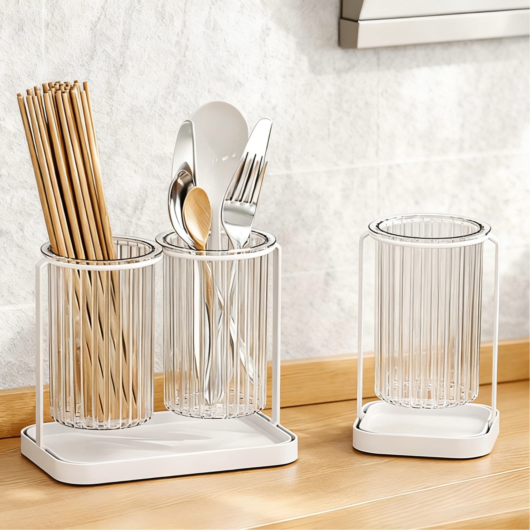 JUMILY筷子收纳盒家用厨房筷子筒筷子笼可沥水筷子盒筷子架收纳桶