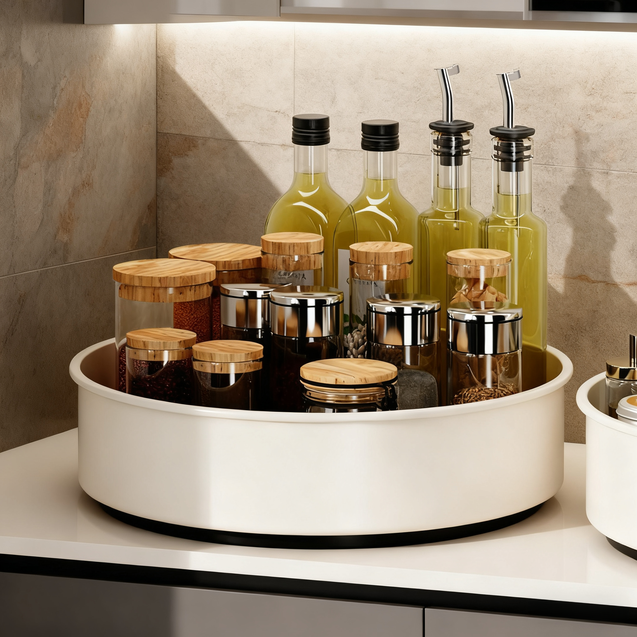 旋转调料置物架厨房台面