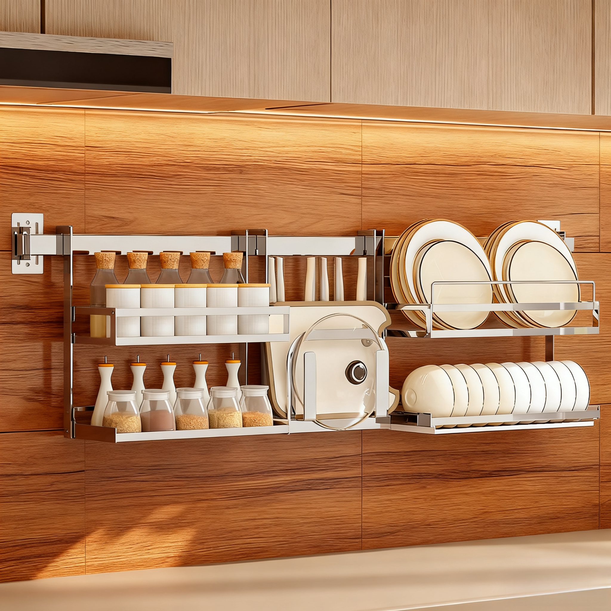 不锈钢厨房壁挂置物架沥水碗架