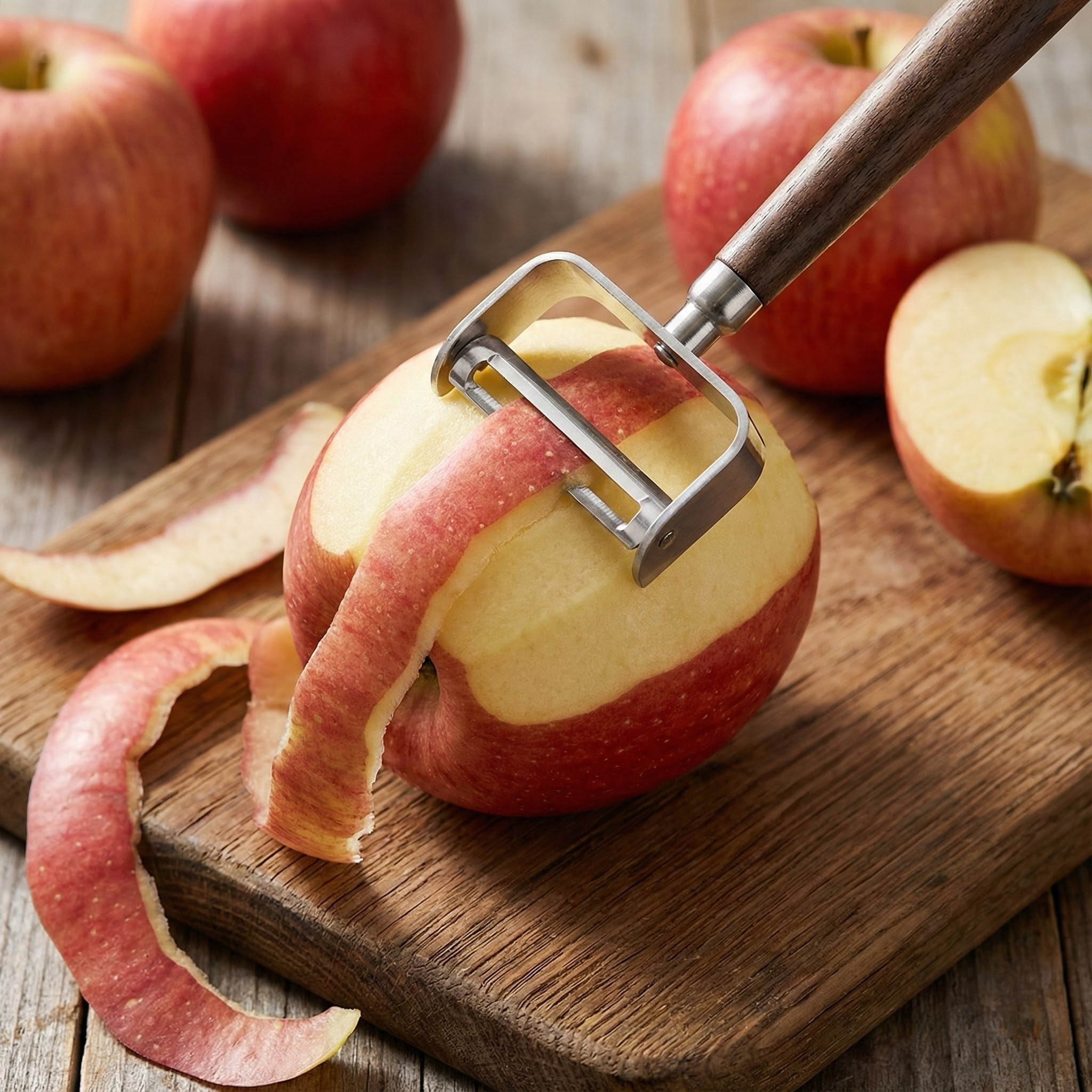 JUMILY胡桃木削皮刀刮皮器新型多功能不锈钢瓜刨削土豆专用去皮器