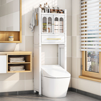 卫生间智能马桶上方置物架落地浴室厕所阳台储物柜子多功能收纳柜
