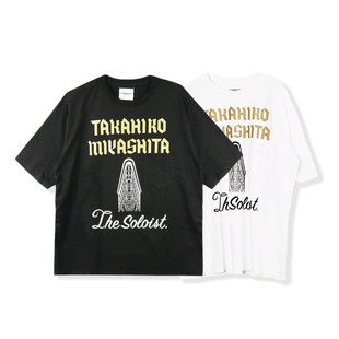 纯棉圆领LOGO印花休闲口袋 男女夏季 over 短袖 T恤 sized SOLOIST