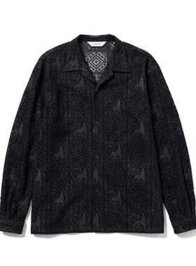 SASQUATCHFABRIX. Velvet Lace Oc 黑色 潮流镂空衬衫衬衣外套