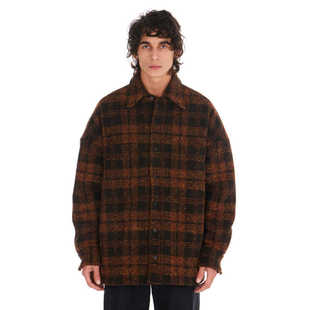 Plaid 長袖 Saffron 藏紅花 Shirt 格子襯衫 NAHMIAS 外套 Padded