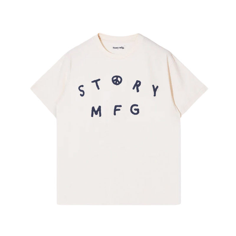STORY MFG. Grateful Tee SS 新款 休闲纯色钩针字母宽松短袖上衣图片