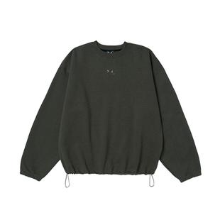 Emblem Color Sweatshirt 卡其 韩系休闲圆领卫衣 THUG FW24 CLUB