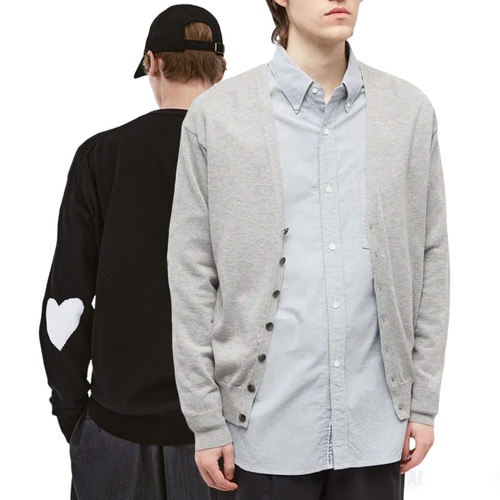 SOPHNET.纯棉V领开衫毛衣外套