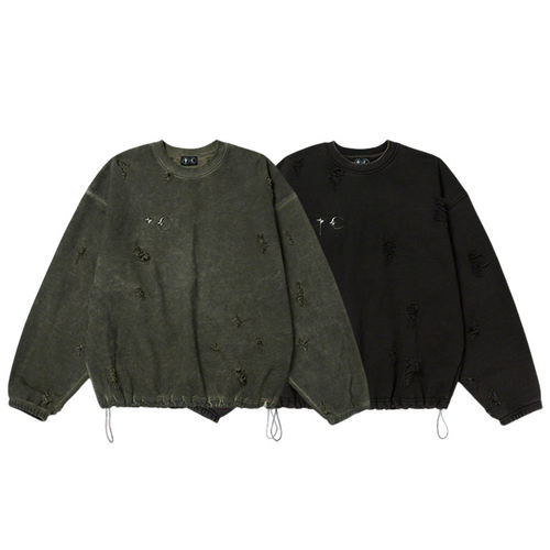 THUGCLUB双面金属LOGO破洞卫衣