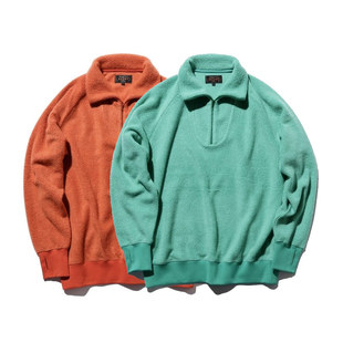 BEAMS PLUS Mil Half Zip Fleece 男士纯色休闲半拉链抓绒卫衣