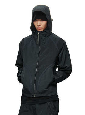 SAN SAN GEAR  Webbing Jacket Blue Charcoal 蓝灰织带连帽夹克