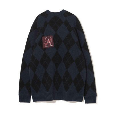 UNDERCOVER Sweater 补丁图案羊毛混纺保暖圆领长袖套头衫